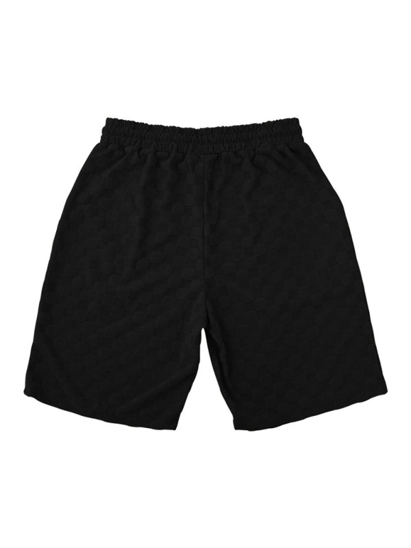 Men's jacquard checkerboard spring and summer loose sports and leisure two-piece suit Shello's Creative Boutique