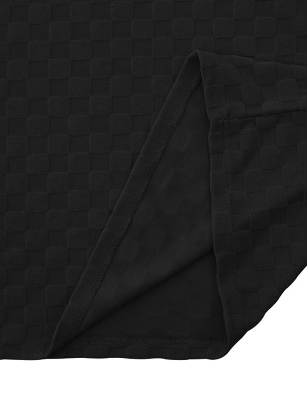 Men's jacquard checkerboard spring and summer loose sports and leisure two-piece suit Shello's Creative Boutique