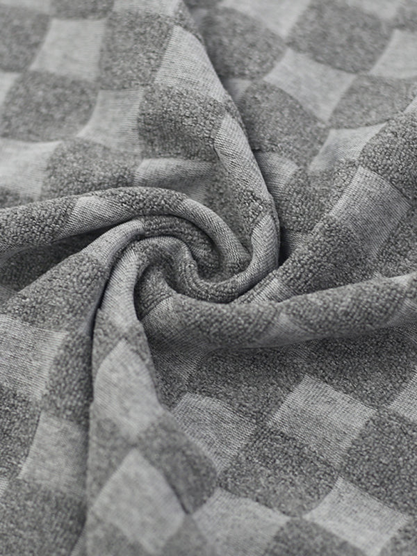 Men's jacquard checkerboard spring and summer loose sports and leisure two-piece suit Shello's Creative Boutique