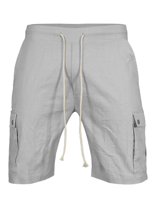 Casual Men's Slim Drawstring Shorts Thin Quarter Pants Cargo Shorts Shello's Creative Boutique