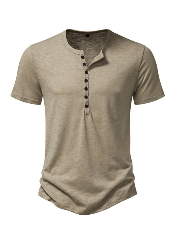 Men's Henley Casual Fashion Basic Short Sleeve T-Shirt Shello's Creative Boutique