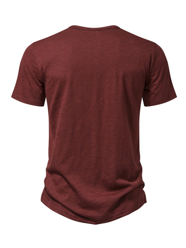 Men's Henley Casual Fashion Basic Short Sleeve T-Shirt Shello's Creative Boutique