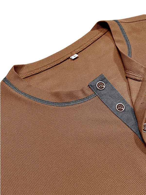 Men's American Vintage Henley Collar Short Sleeve T-Shirt Shello's Creative Boutique