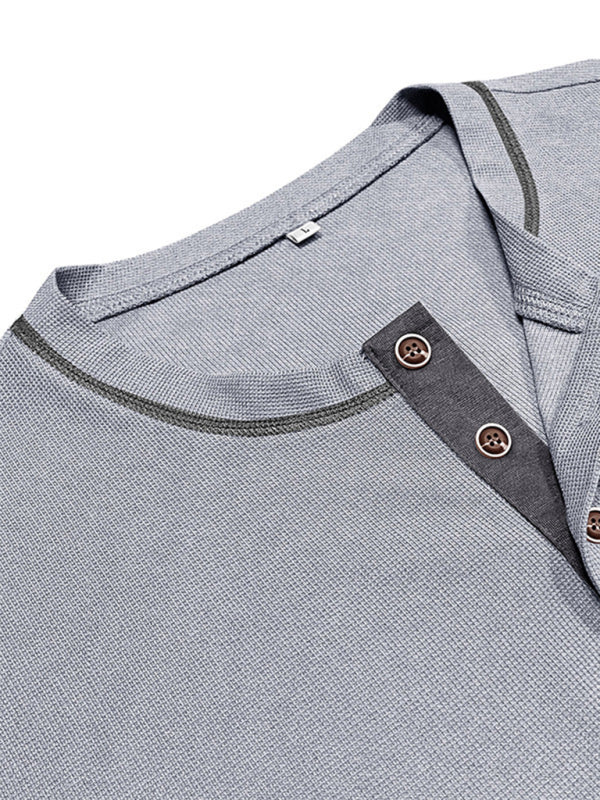 Men's American Vintage Henley Collar Short Sleeve T-Shirt Shello's Creative Boutique