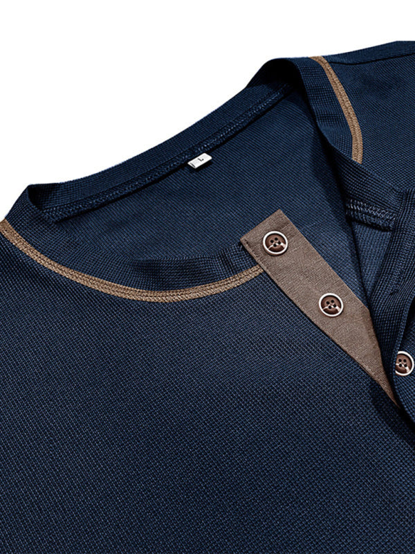 Men's American Vintage Henley Collar Short Sleeve T-Shirt Shello's Creative Boutique