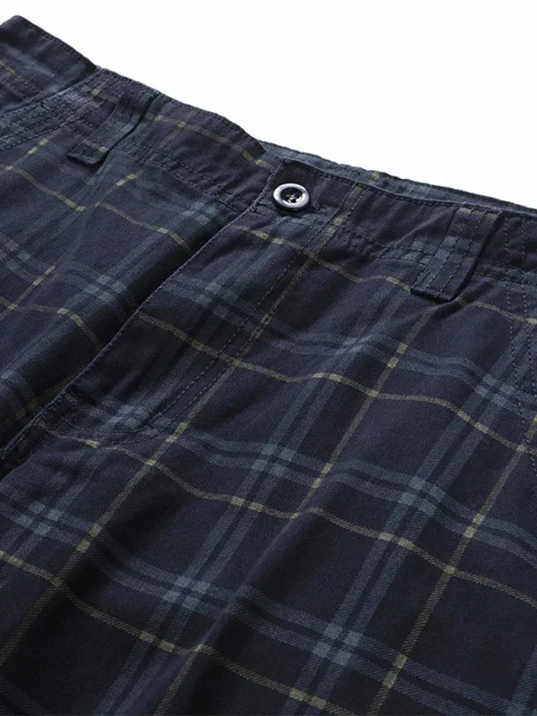 Men's Casual Sports Shorts - Slim Fit Mid-Length Plaid Pants with Multiple Pockets - Shello's Creative Boutique