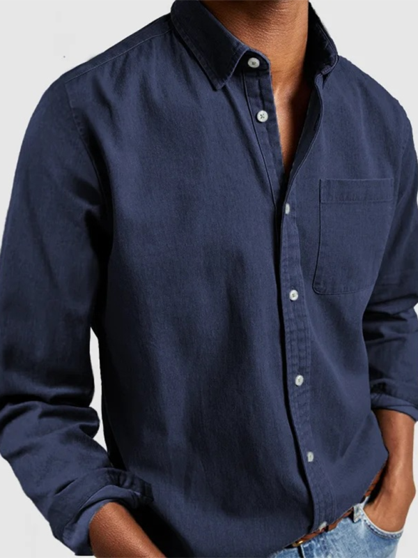 Long Sleeve Lapel Men's Shirt Shello's Creative Boutique