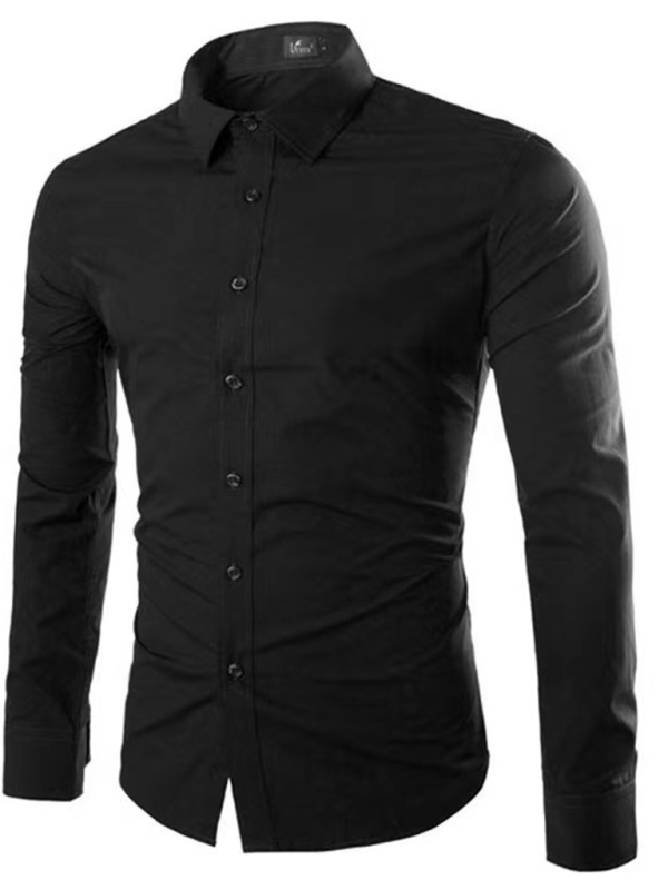 Casual lapel non-iron long-sleeved shirt Shello Creative Boutique