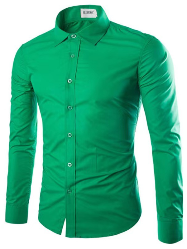 Casual lapel non-iron long-sleeved shirt Shello Creative Boutique