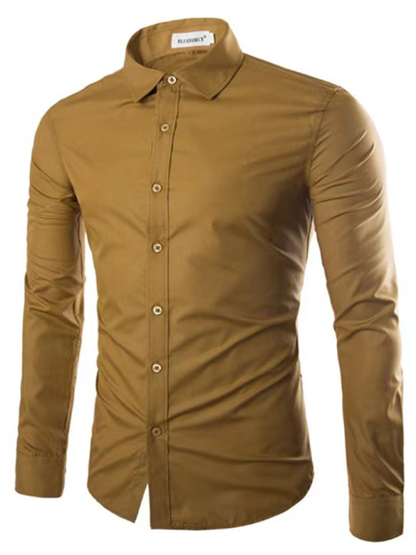 Casual lapel non-iron long-sleeved shirt Shello Creative Boutique