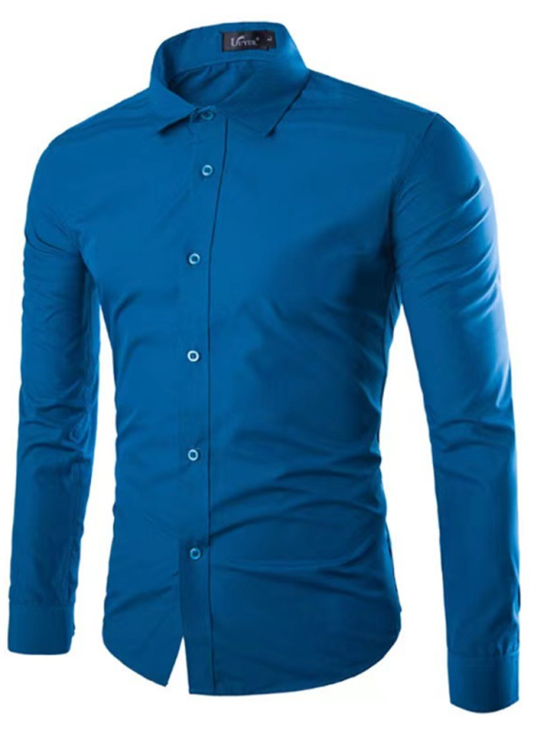 Casual lapel non-iron long-sleeved shirt Shello Creative Boutique
