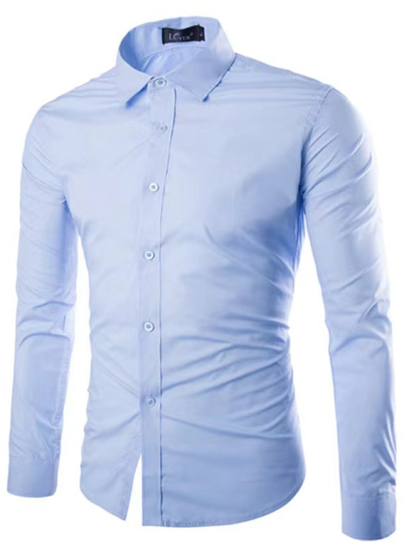 Casual lapel non-iron long-sleeved shirt Shello Creative Boutique