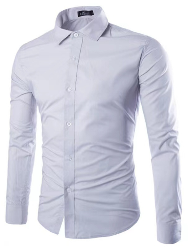 Casual lapel non-iron long-sleeved shirt Shello Creative Boutique