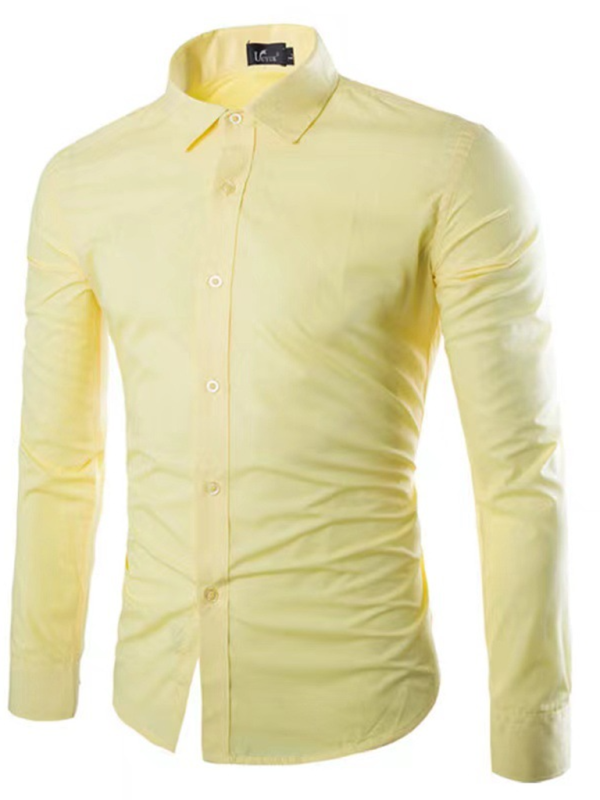 Casual lapel non-iron long-sleeved shirt Shello Creative Boutique