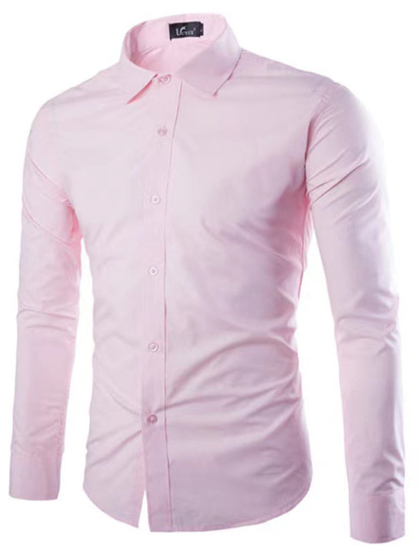 Casual lapel non-iron long-sleeved shirt Shello Creative Boutique