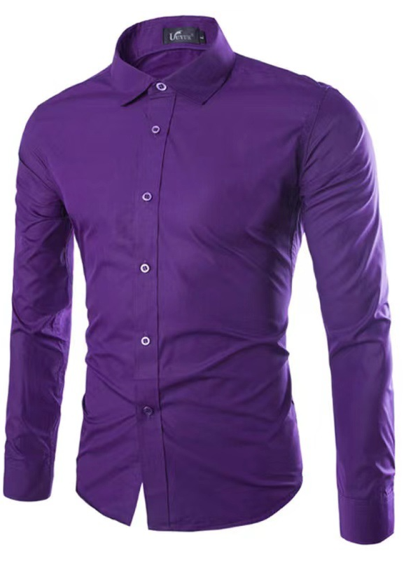 Casual lapel non-iron long-sleeved shirt Shello Creative Boutique