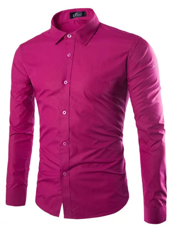 Casual lapel non-iron long-sleeved shirt Shello Creative Boutique