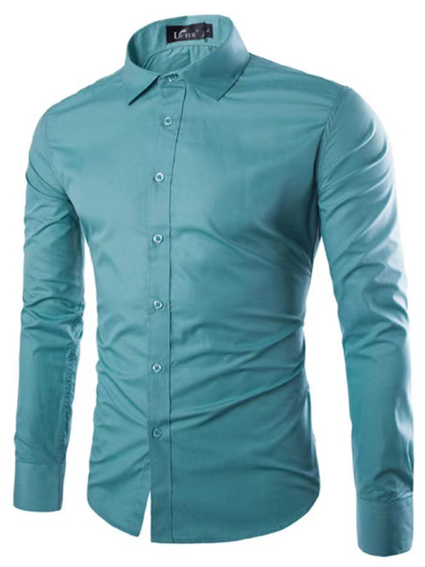 Casual lapel non-iron long-sleeved shirt Shello Creative Boutique