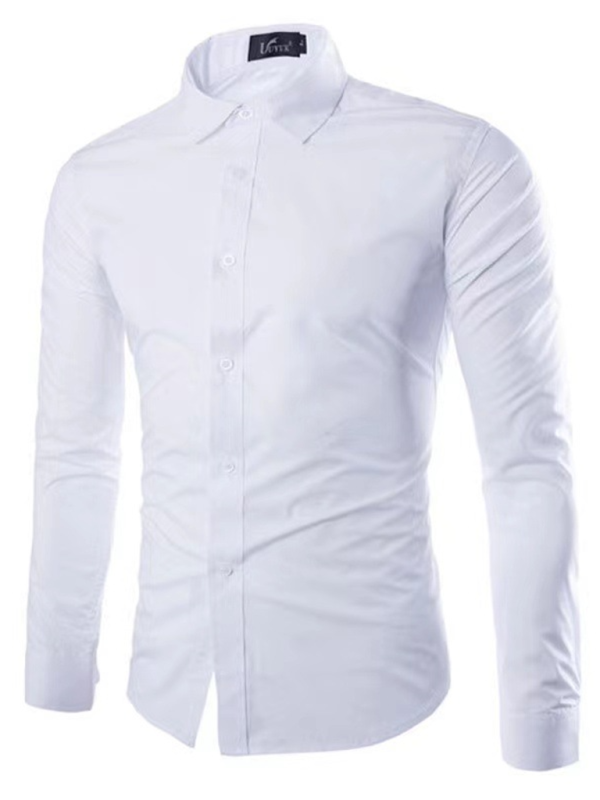 Casual lapel non-iron long-sleeved shirt Shello Creative Boutique