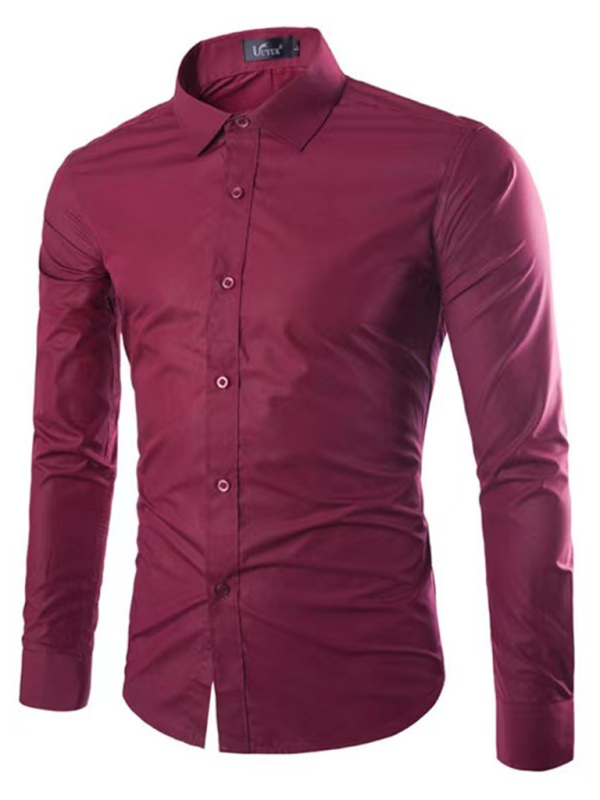 Casual lapel non-iron long-sleeved shirt Shello Creative Boutique