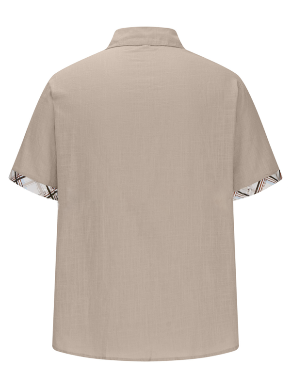 Men's Vacation Shirt Short Sleeve Contrast Lapel Shirt Shello Creative Boutique