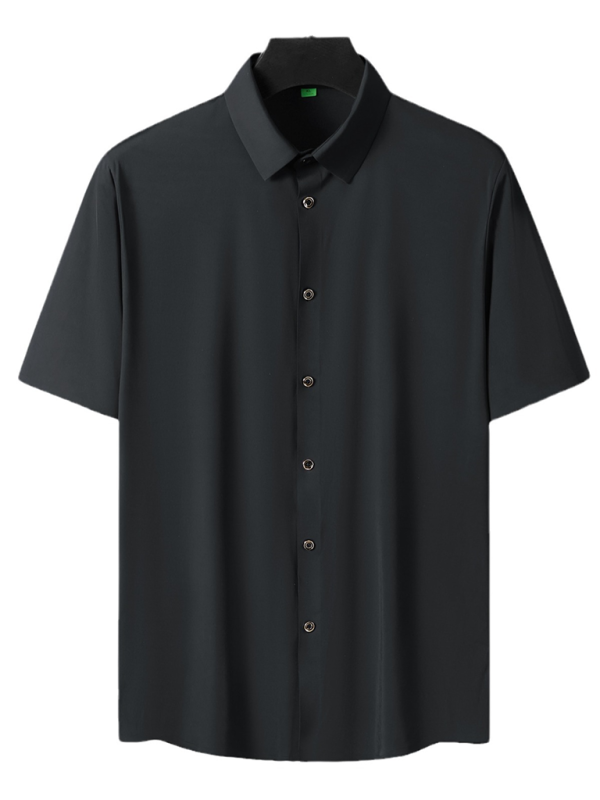 Men's light ice silk high elastic short sleeve shirt Shello's Creative Boutique