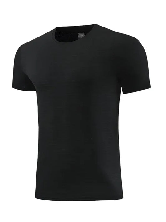 Men's Quick Dry Sports T-Shirt - Ice Silk Round Neck Short Sleeve - Shello's Creative Boutique