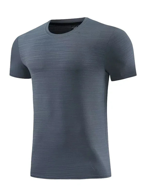 Men's Quick Dry Sports T-Shirt - Ice Silk Round Neck Short Sleeve - Shello's Creative Boutique