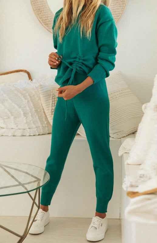 Casual Knit Two-Piece Lounge Set - Shello's Creative Boutique