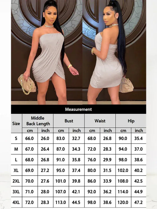 Sexy Irregular Smocked Strapless Dress | Chic & Flirty Partywear - Shello's Creative Boutique