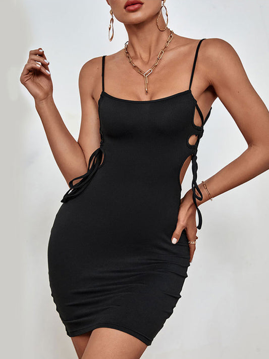 Pure Desire Sexy Sling Dress Black Sleeveless Dress Shello's Creative Boutique