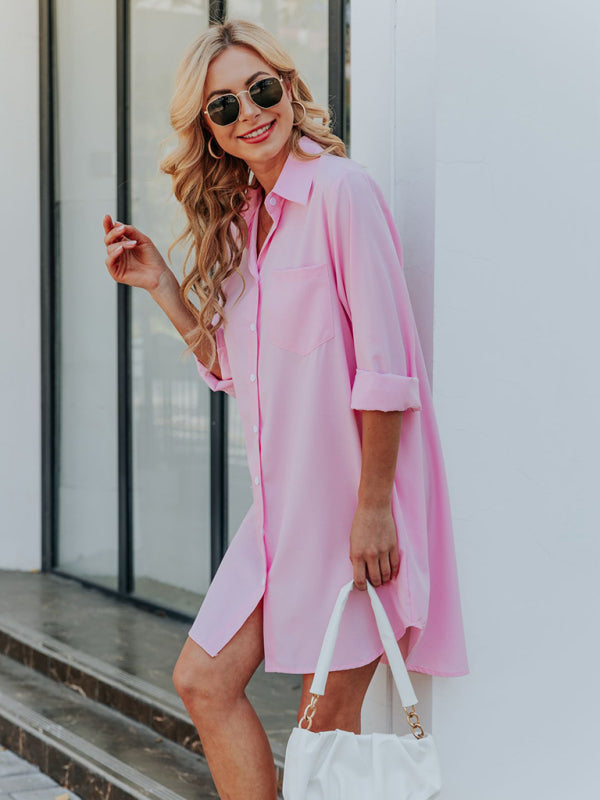 Women's long casual temperament long-sleeved shirt Shello Creative Boutique