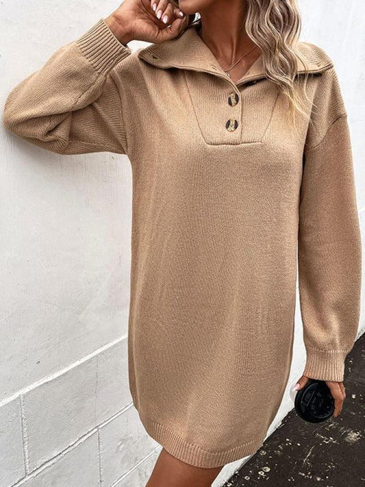 Shello's Creative Boutique Chic Casual Knit Sweater Dress - Shello's Creative Boutique