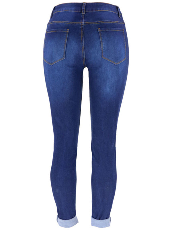 Women's trendy fashion ripped washed jeans Shello Creative Boutique