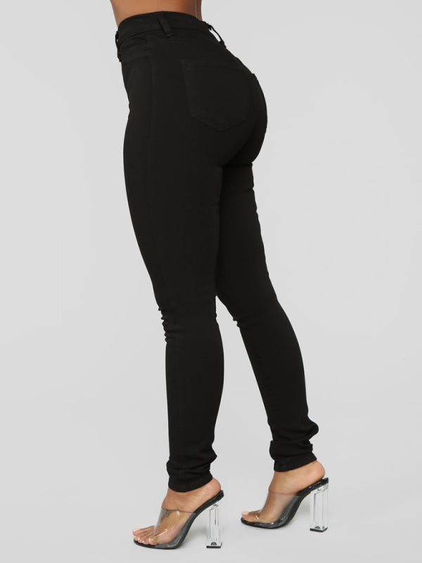Women's Fashion Versatile High Waist High Elastic Hip Lift Jeans Shello Creative Boutique