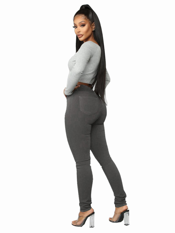Women's Fashion Versatile High Waist High Elastic Hip Lift Jeans Shello Creative Boutique