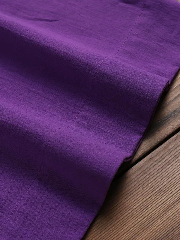 Women's solid color  linen loose wide-leg pants Shello's Creative Boutique