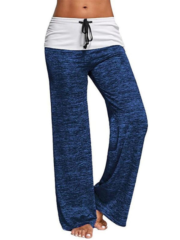 Stitching yoga quick-drying sports trousers outdoor casual wide-leg pants Shello's Creative Boutique