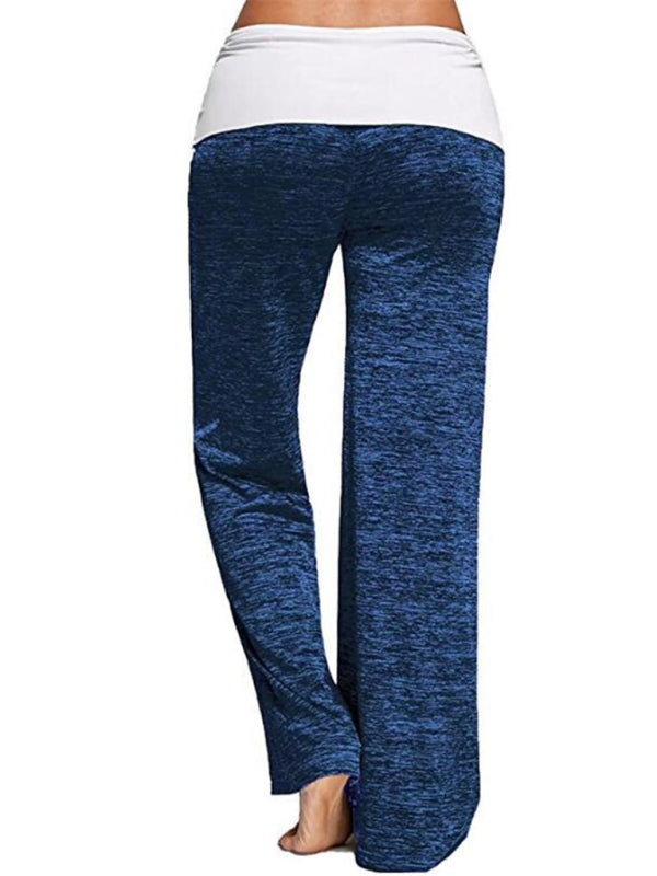 Stitching yoga quick-drying sports trousers outdoor casual wide-leg pants Shello's Creative Boutique