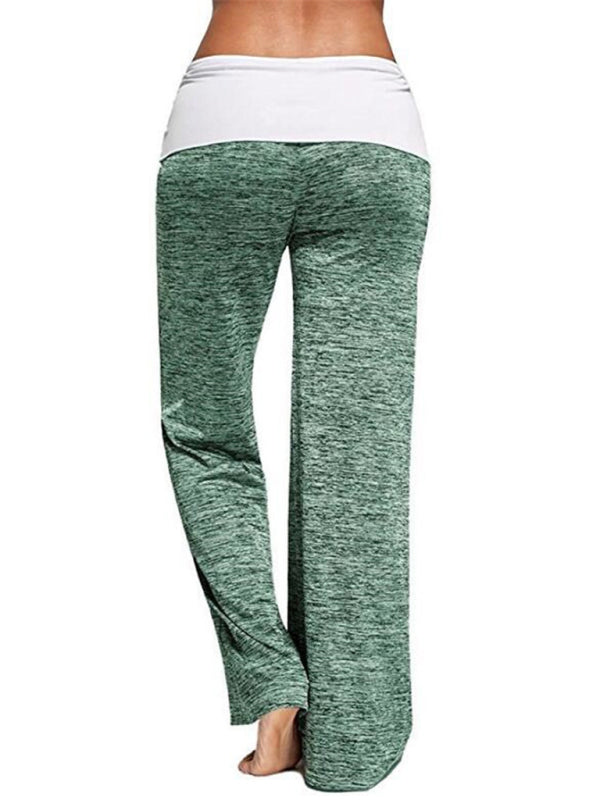 Stitching yoga quick-drying sports trousers outdoor casual wide-leg pants Shello's Creative Boutique