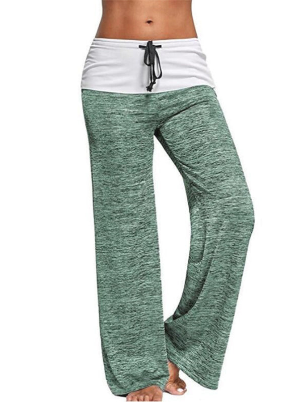 Stitching yoga quick-drying sports trousers outdoor casual wide-leg pants Shello's Creative Boutique
