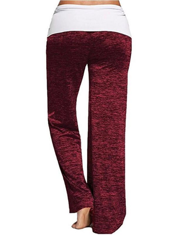 Stitching yoga quick-drying sports trousers outdoor casual wide-leg pants Shello's Creative Boutique