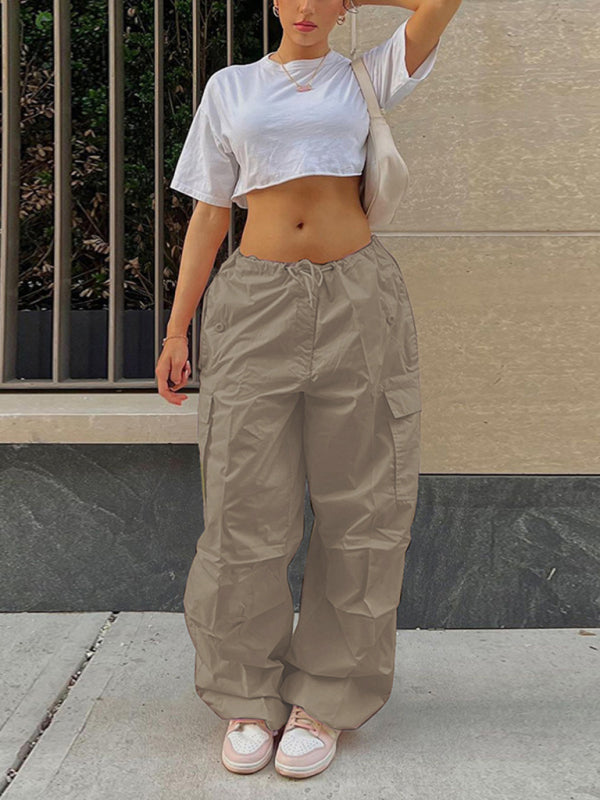 Large size loose straight overalls women's high waist wide leg casual pants Shello Creative Boutique