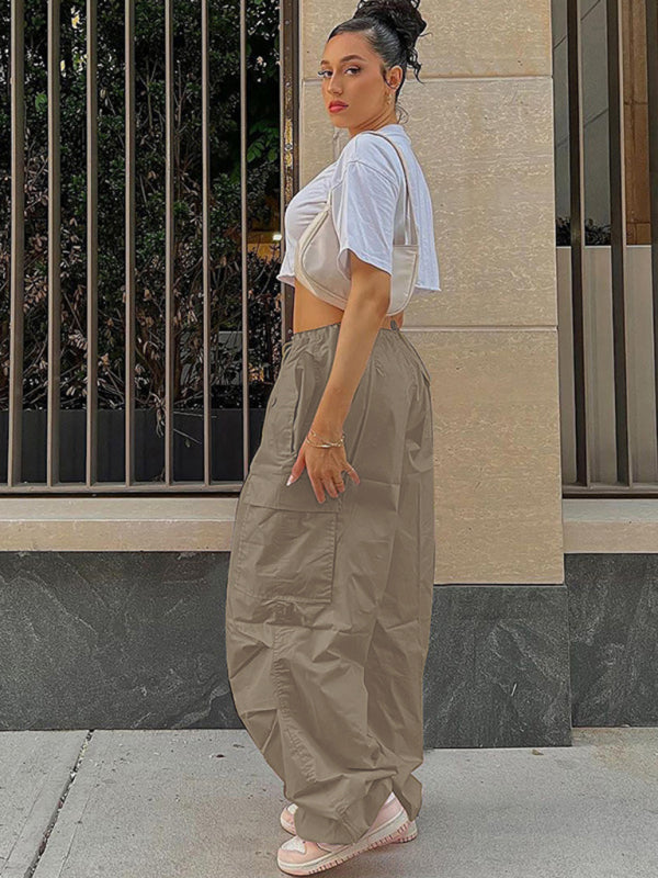Large size loose straight overalls women's high waist wide leg casual pants Shello Creative Boutique