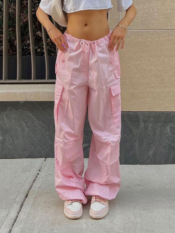 Large size loose straight overalls women's high waist wide leg casual pants Shello Creative Boutique