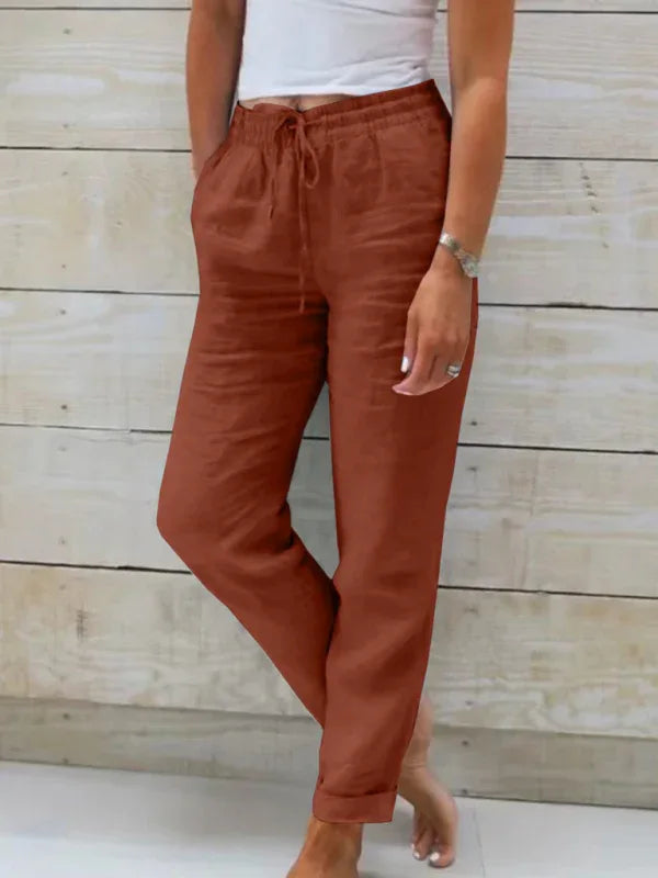 Women's Elastic Waist Solid Color Wide Leg Pants | Effortless Comfort & Everyday Style - Shello's Creative Boutique