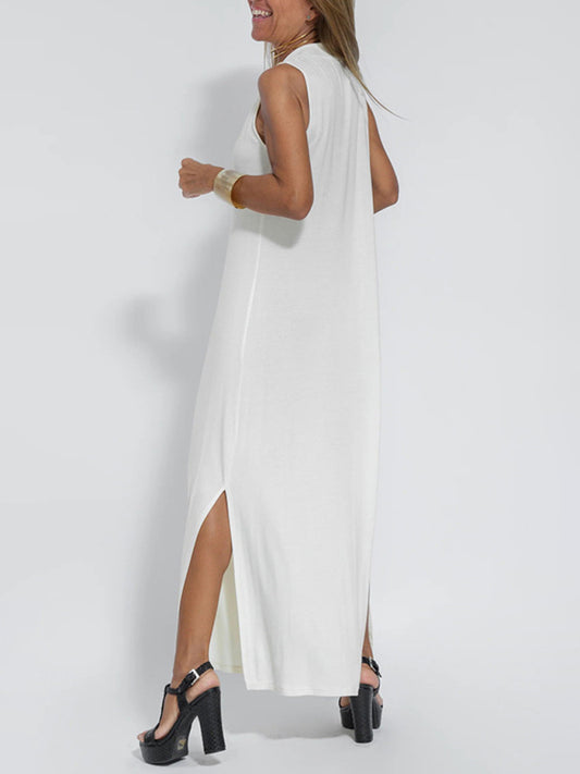 New solid color pullover V-neck dress Shello's Creative Boutique