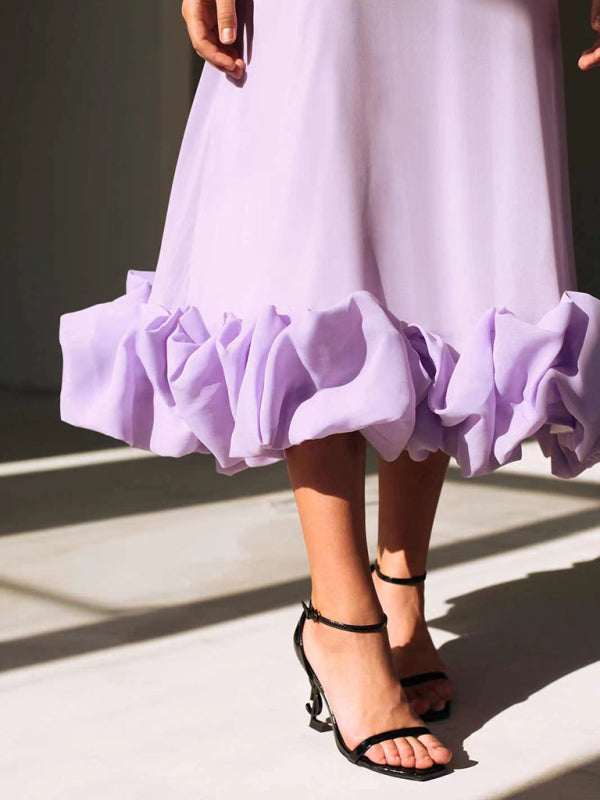 New style A-line skirt with suspenders and big swing three-dimensional flowers Shello's Creative Boutique
