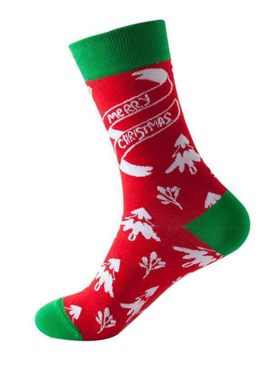 Fun Christmas Mid-Calf Socks - Festive Holiday Cheer Socks - Shello's Creative Boutique