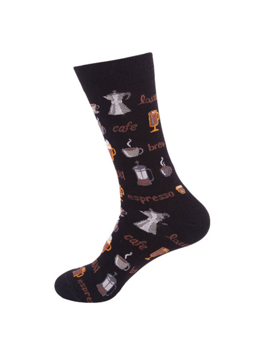Floral Pattern Casual Knit Women's Socks Shello's Creative Boutique
